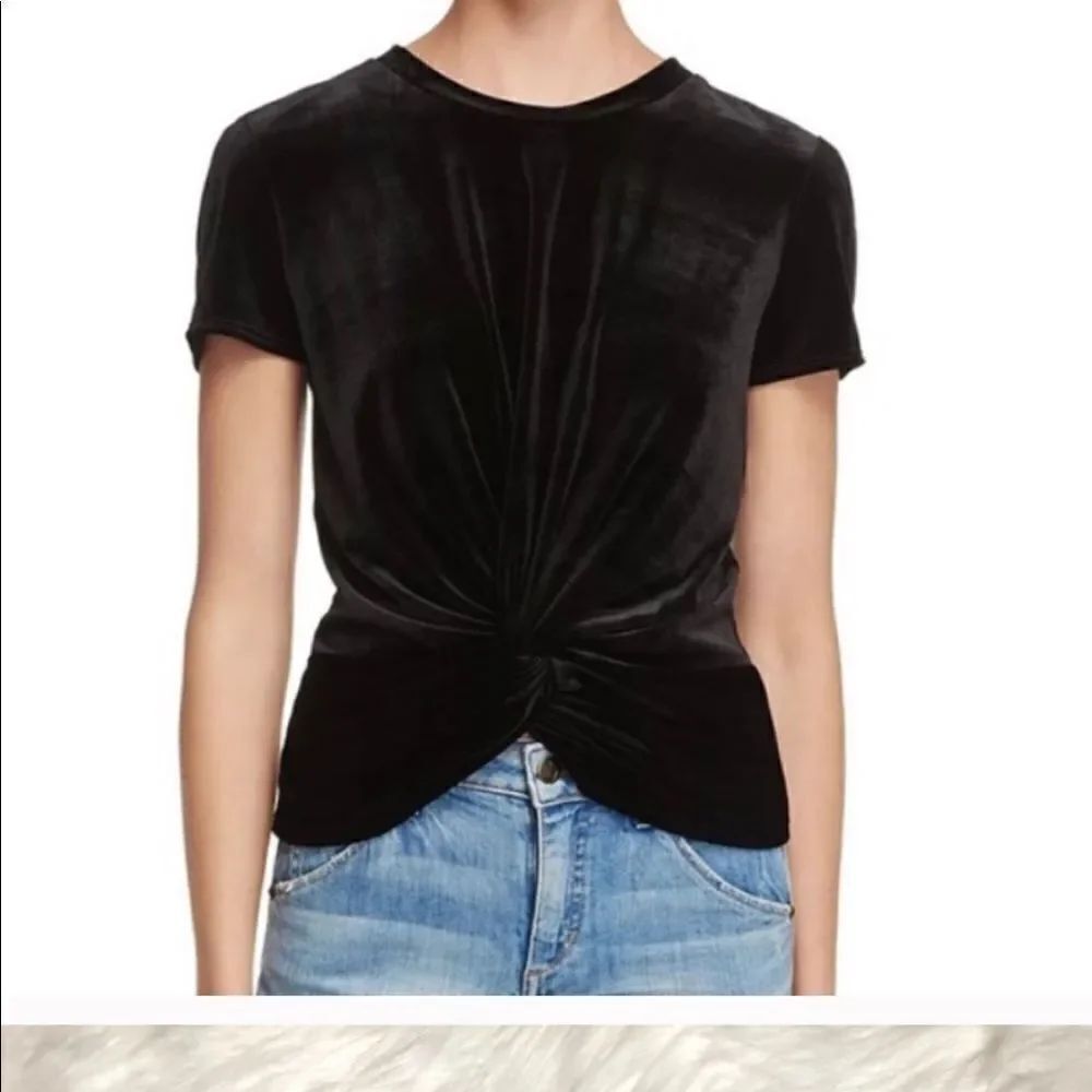 AQUA Believer Velvet Twist Top-XS